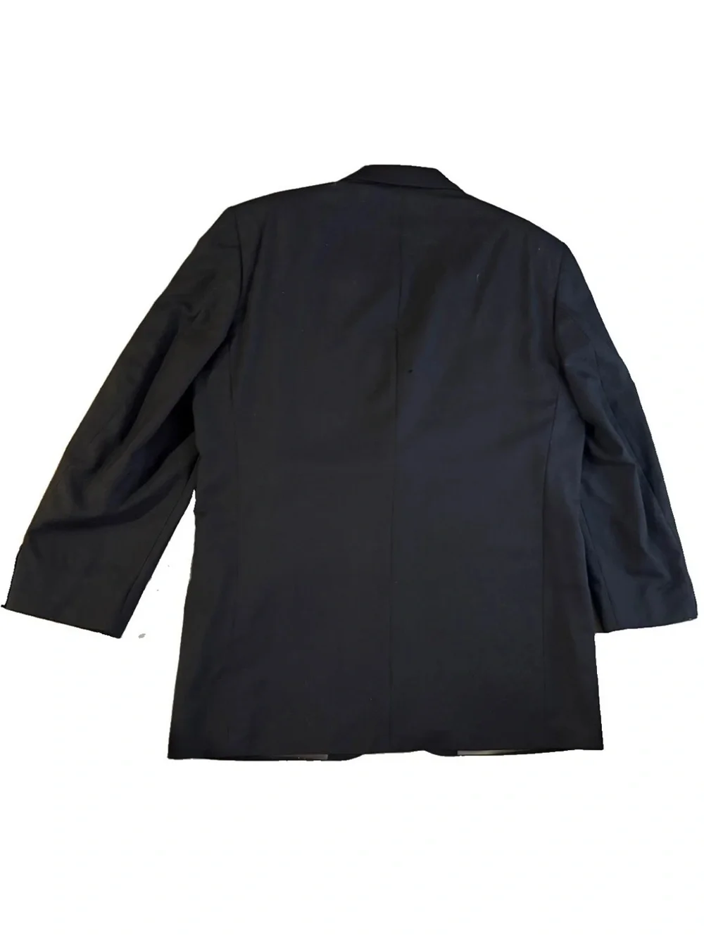 VTG OSCAR DE LA RENTA 43R Sport Coat Blazer BLK Gold Crest Buttons Ventless 90s